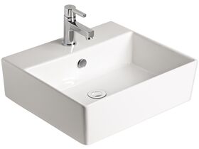 American Standard Heron Square Counter Basin 1 Taphole White