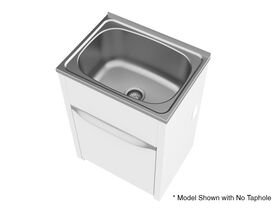 Clark 8051 Trough &amp; Cabinet Single 45L 1 Taphole Right Hand Stainless Steel