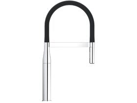 GROHE Essence Professional Pull Down Sink Mixer Tap Chrome / Black (5 Star)