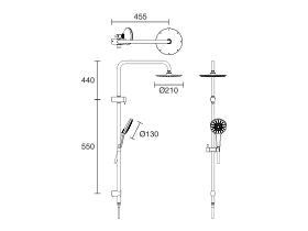 GROHE Rainshower SmartActive Twin Rail Shower Round with Top Rail Water Inlet Chrome (3 Star)