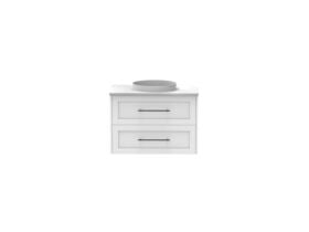 Kado Lux 750mm All Drawer Wall Hung Vanity Unit 2 Drawers Centre Bowl Vanity (No Basin)