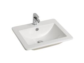 Posh Solus Vanity Basin 525 x 450mm 1 Taphole White