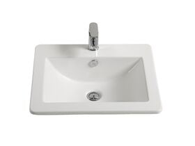 Posh Solus Vanity Basin 525 x 450mm 1 Taphole White