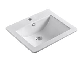 Posh Solus Vanity Basin 525 x 450mm 1 Taphole White