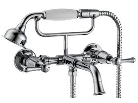 Posh Canterbury Wall Telephone Bath Set Lever Handles Chrome (3 Star)